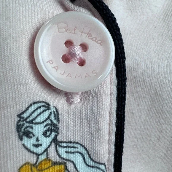 BedHead PJs Pink Pasta Print Pajama Set Short Sleeve Shorts Womens Medium M - Picture 4 of 9